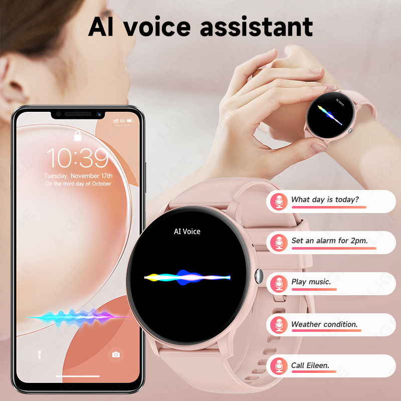 LIGE Smart Watch Women Men Blu - Watches Ladies Smartwatch 评论和价格