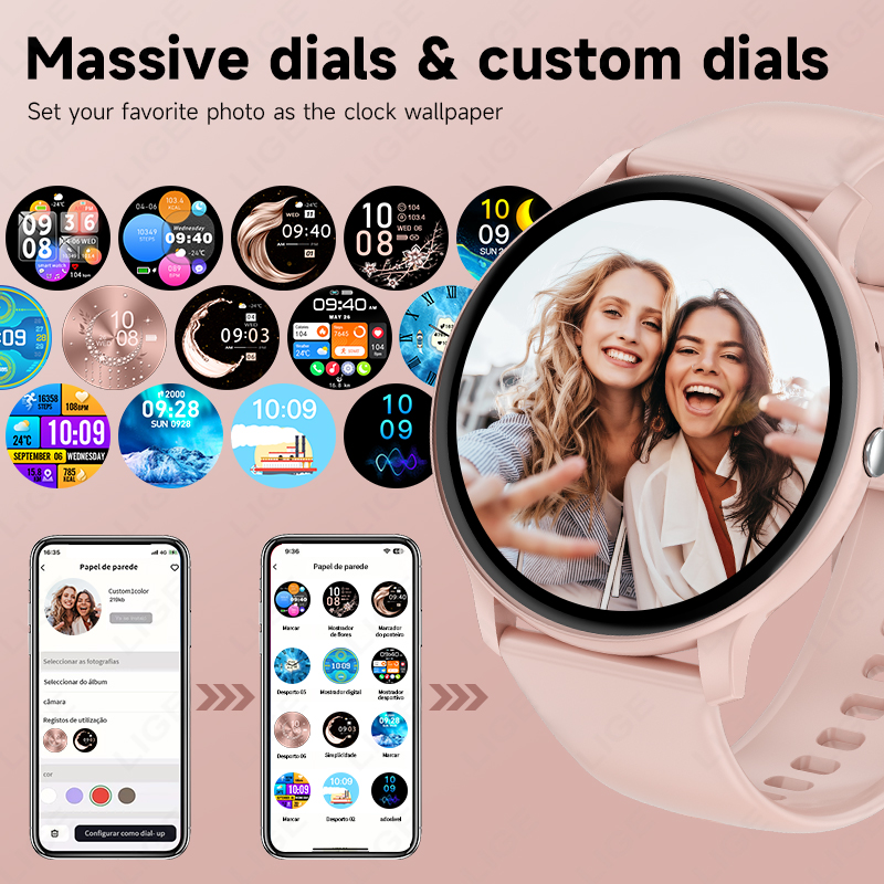 LIGE Smart Watch Women Men Blu - Watches Ladies Smartwatch 评论和价格