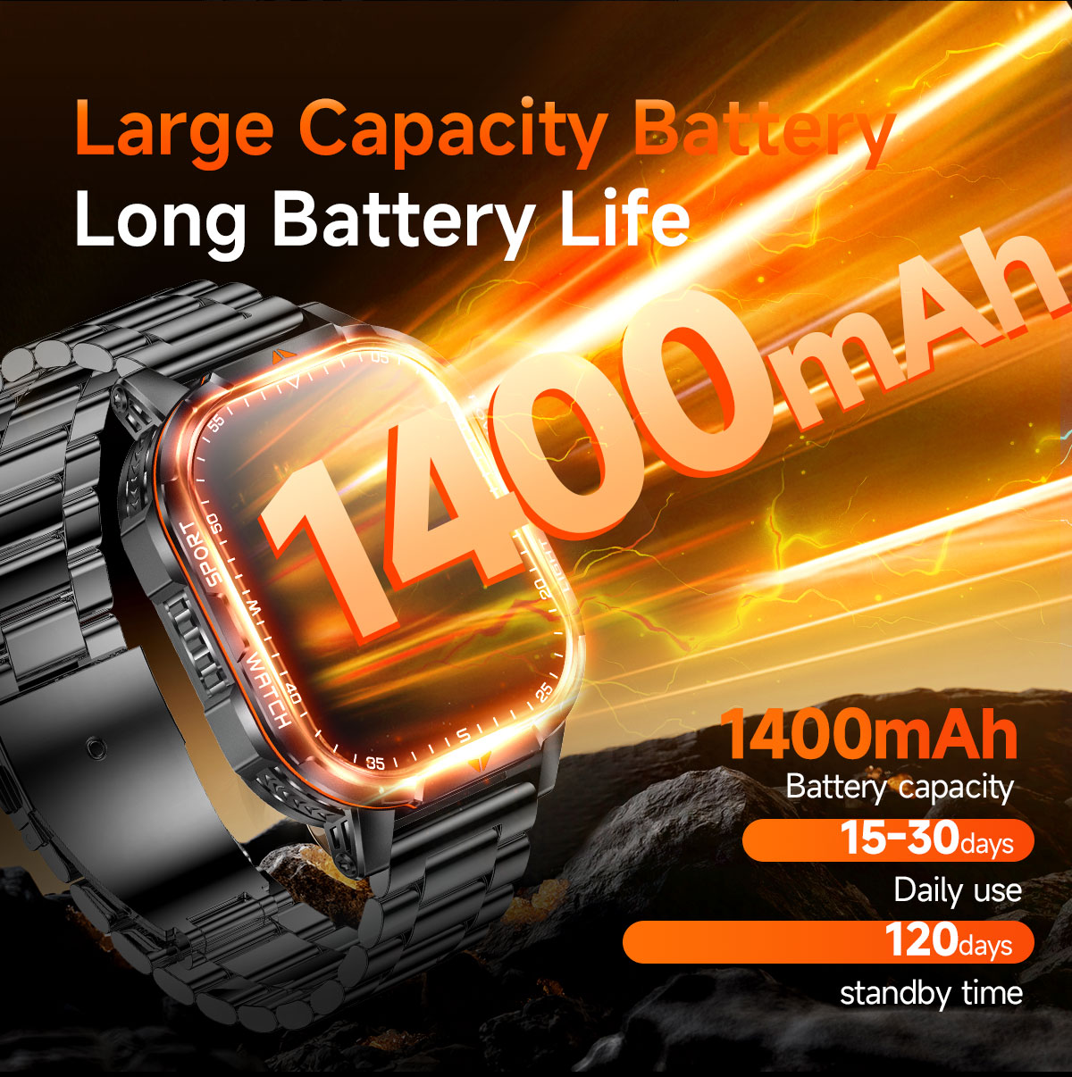 2026 New 1400mAh Super Large B - Smartwatch Watches For Girls 评论和价格