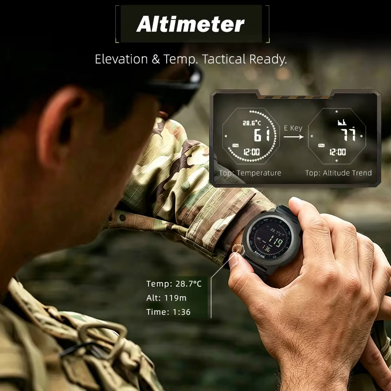 NORTH EDGE APACHE-CF Men Digit - Altimeter Compass Watch 评论和价格