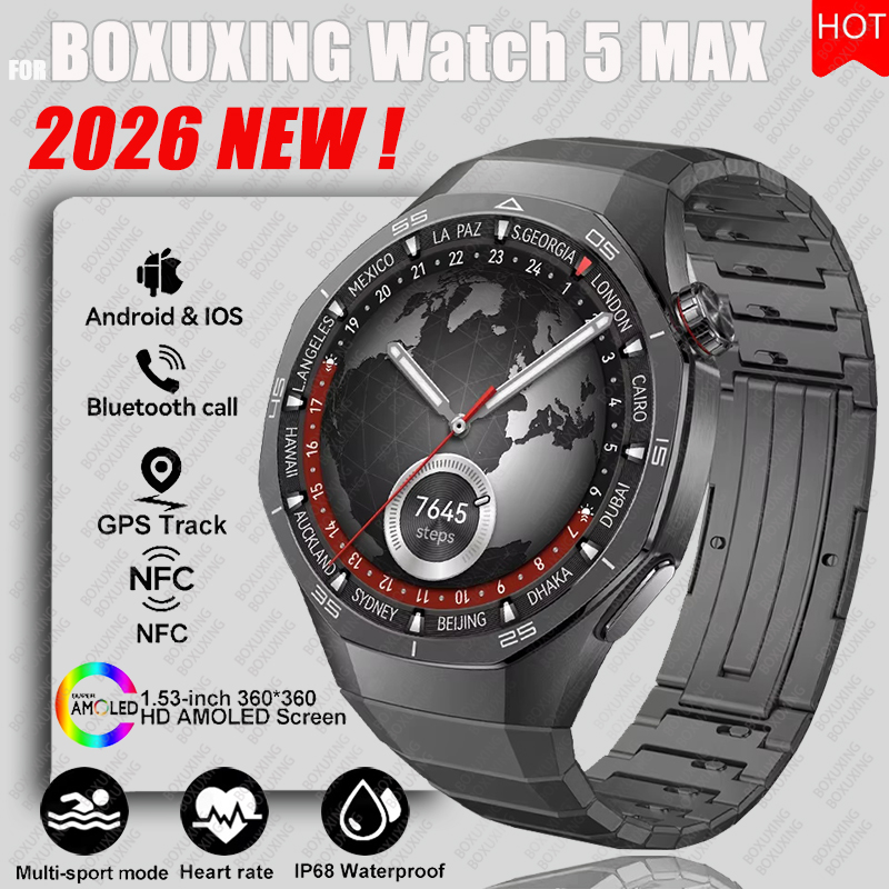 2026 New BOXUXING Watch 5 MAX  - Smartwatch Watches For Women With Gps 评论和价格